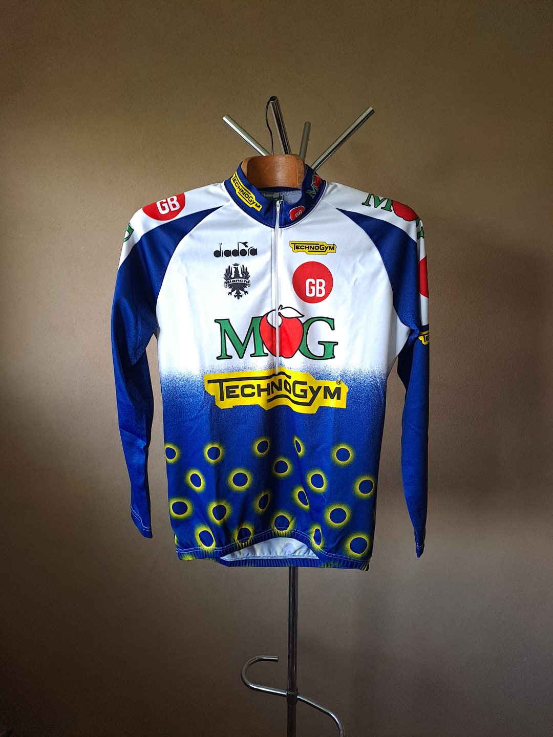 Maillot Cyclisme Vintage Team GB - Homme, Manches Courtes, Rouge/blanc/bleu, Taille L, Rétro Sportswear