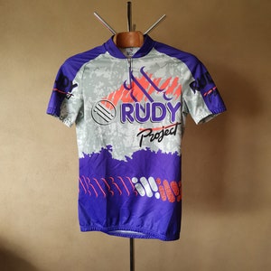 Vintage 90&#39;s bold Italian Rudy Project short sleeve cycling jersey, size L