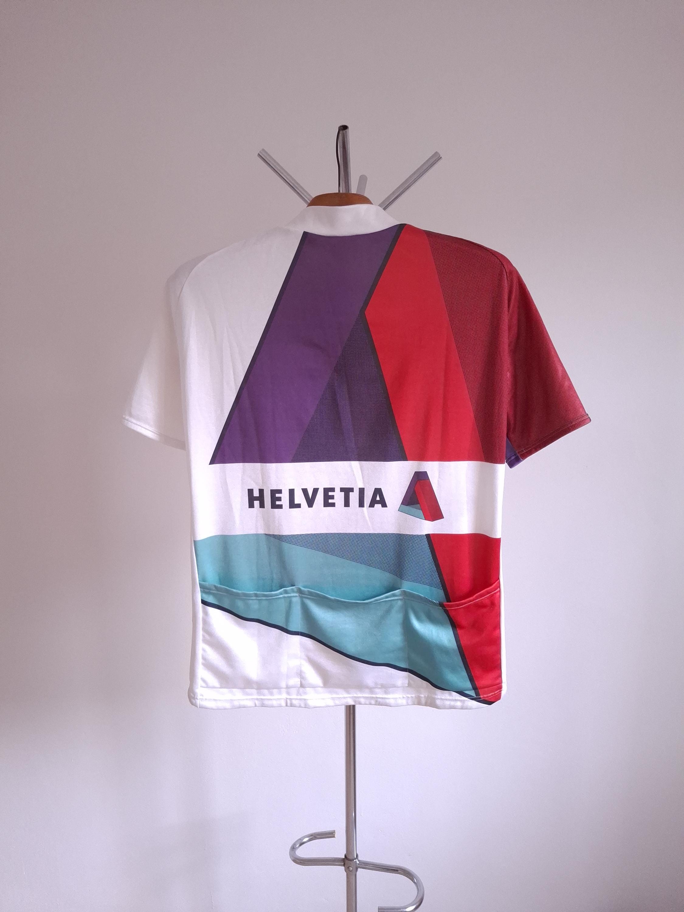 ウェア Helvetia La Suisse Cycling Jersey Helvetia La Suisse retro cycling jersey 1990 - Pulling Turns
