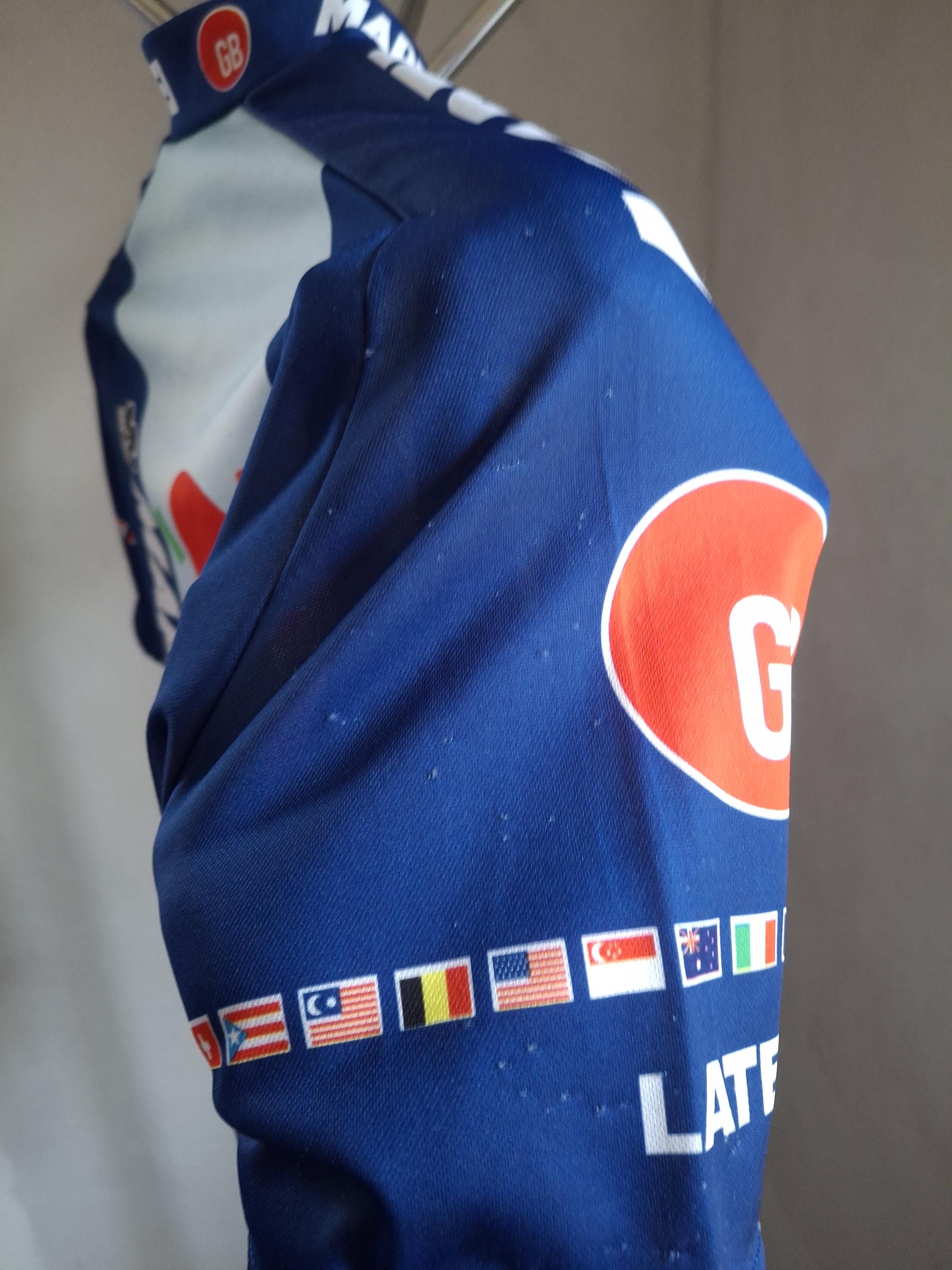 Maillot cycliste vintage Mapei–GB–Latexco Champion de Belgique – Museeuw 1996 | Vintage Cycling