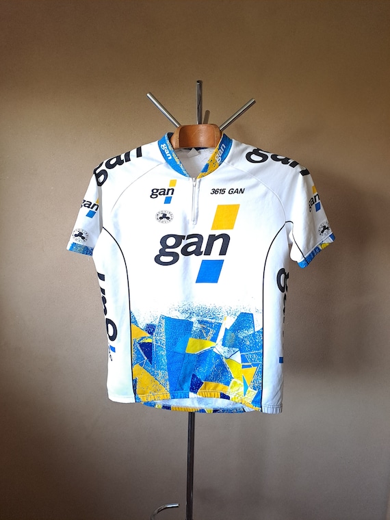 Maillot ciclista de manga corta GAN italiano vintage 94 95 talla XXL Etsy Mexico