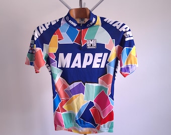 Italian short sleeve commemorative Mapei cycling jersey, size L