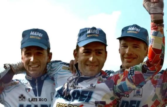 Maillot Cycliste Vintage Colnago Mapei Années 90 - Taille L - Fabriqué En Italie