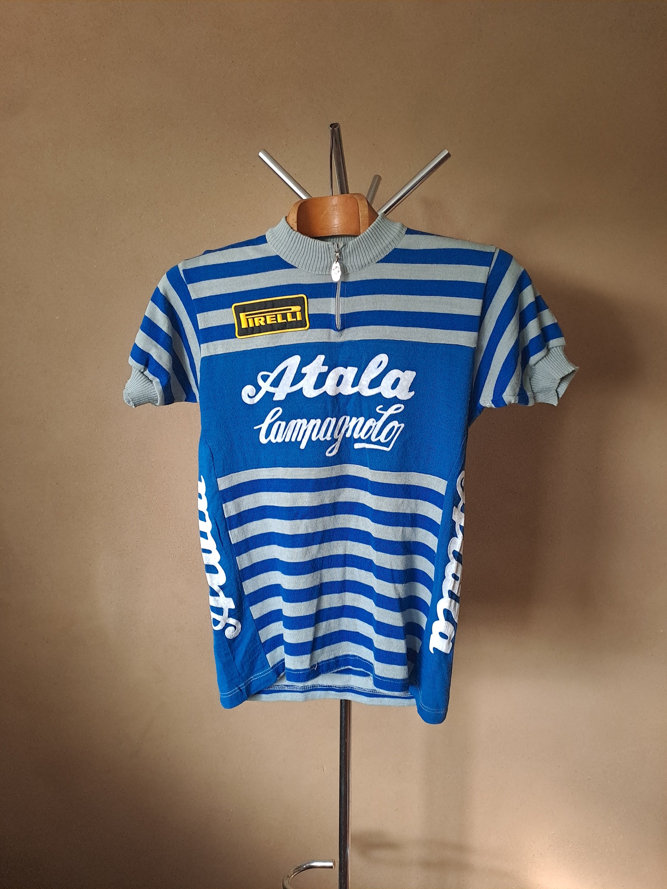 ビンテージ　ウールサイクルジャージーAtala Campagnolo Mサイズ Vintage Woolen 1982 'atala Campagnolo' Short Sleeve Cycling