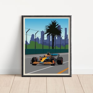 McLaren F1 Car Poster, McLaren Formula 1 Wall Décor, Formula 1 MCL36 Car Racing Wall Art, F1 Fan Gift, Car Enthusiast, Man Cave Decor