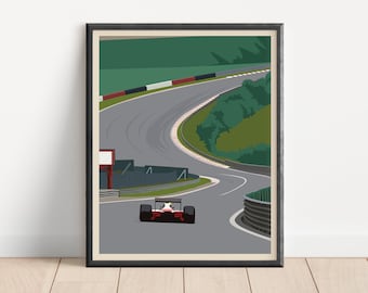 Formel 1 Poster, Ayrton Senna McLaren Formel 1 Posterdruck, Vintage F1 Weltmeisterschaft Poster, Formel 1 Kunstdruck