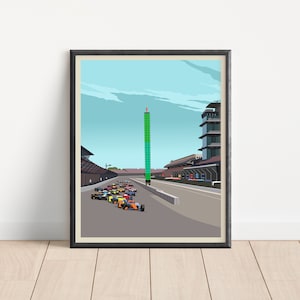 Indianapolis 500 Poster Print, Indy Speedway Poster, Indianapolis Décor, Race Fan Gift, Auto Sport Print, Racing Wall Décor, IndyCar Season