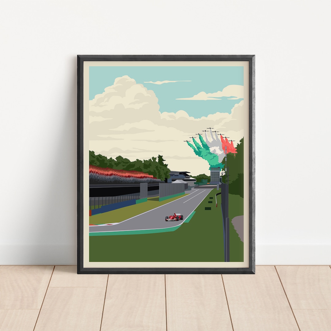 Italian Grand Prix Poster, Formula One Racing Car Poster, F1 Racing ...