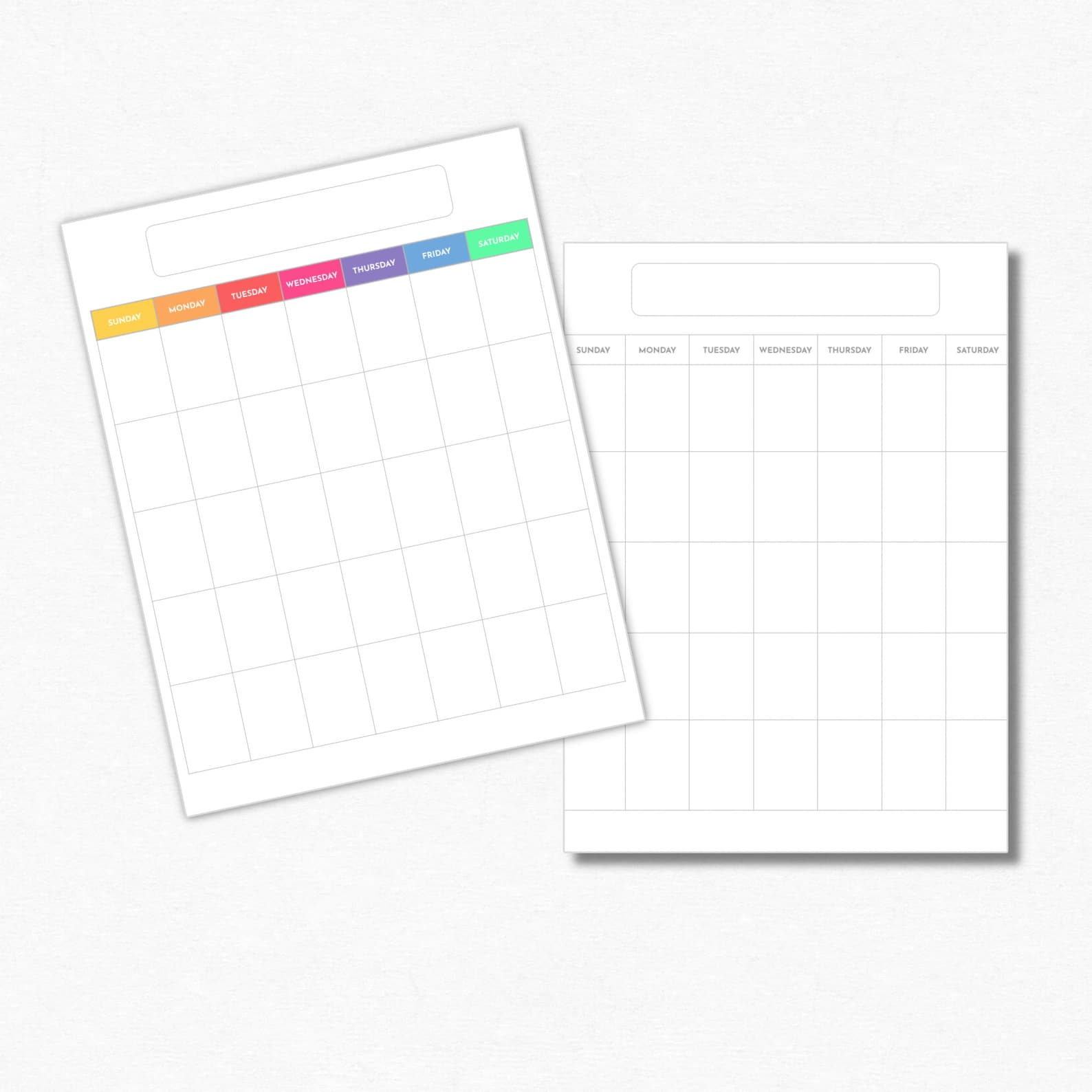 Calendar Templates Etsy