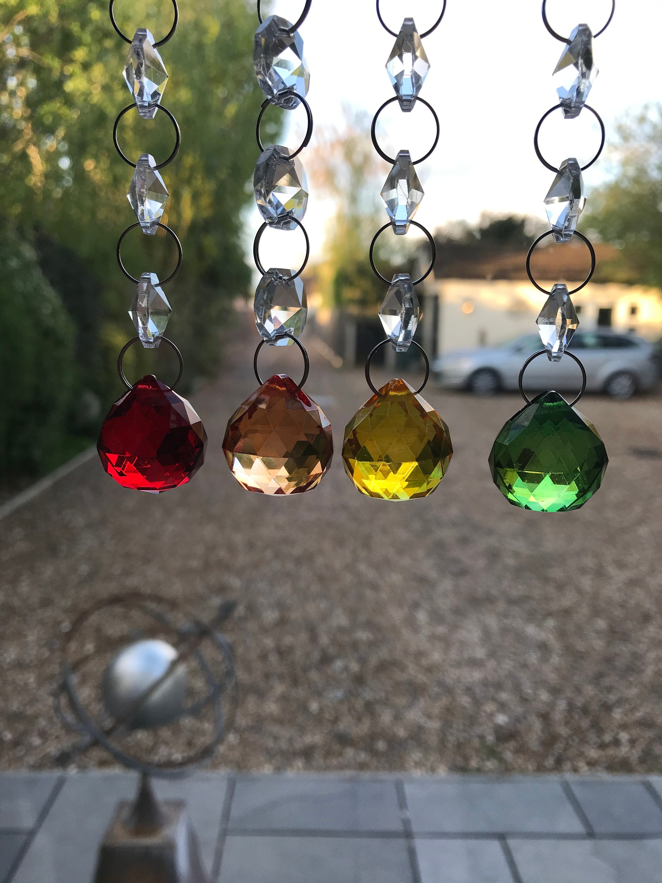 Colourful crystal 2cm prism ball hanging window decoration Etsy