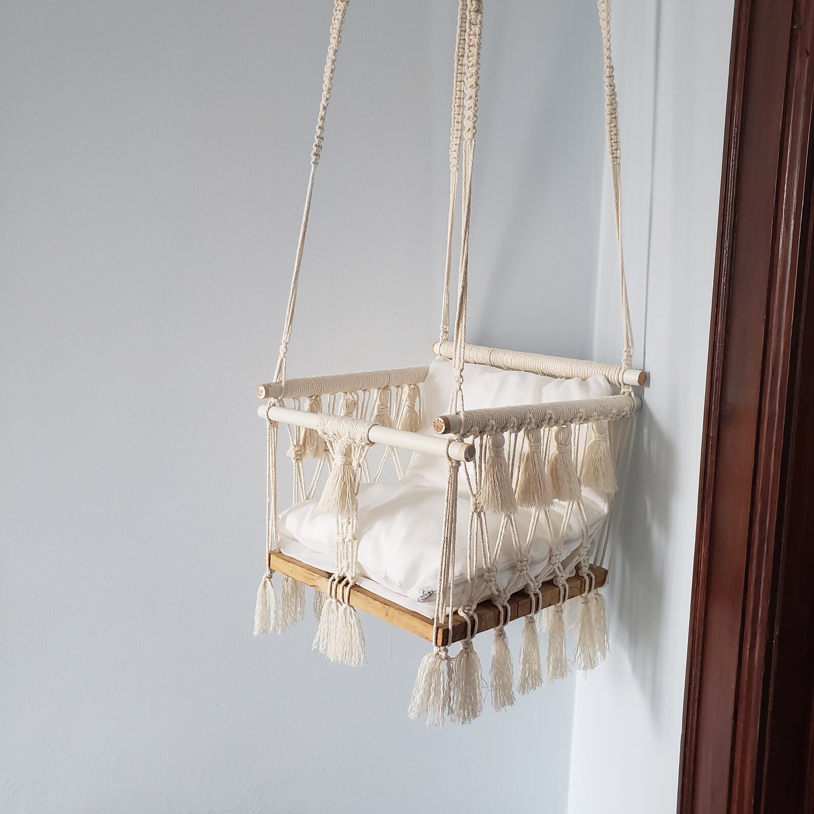 Macrame Boho Baby Swing Handmade Etsy