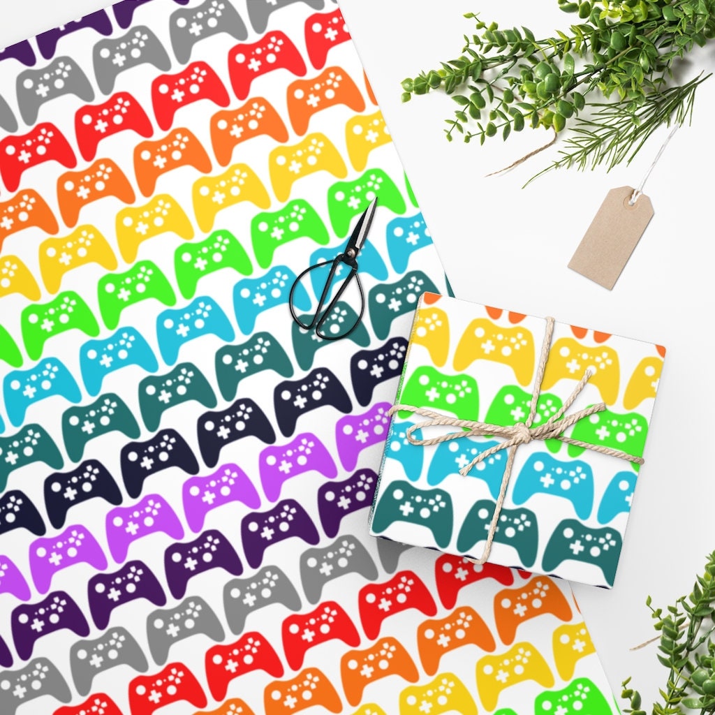 Game Controller Wrapping Paper Etsy
