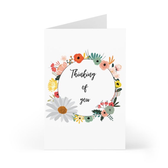 Thinking of You Greeting Cards 7 pcs Etsy