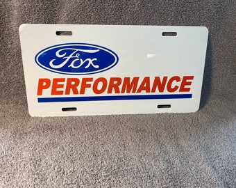 FOX PERFORMANCE License Plate 6"x12" Aluminum