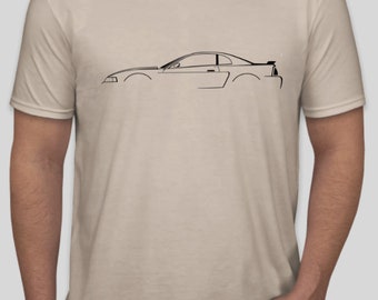 New Edge Mustang Silhouette T Shirt -CHOOSE your COLOR Black Design