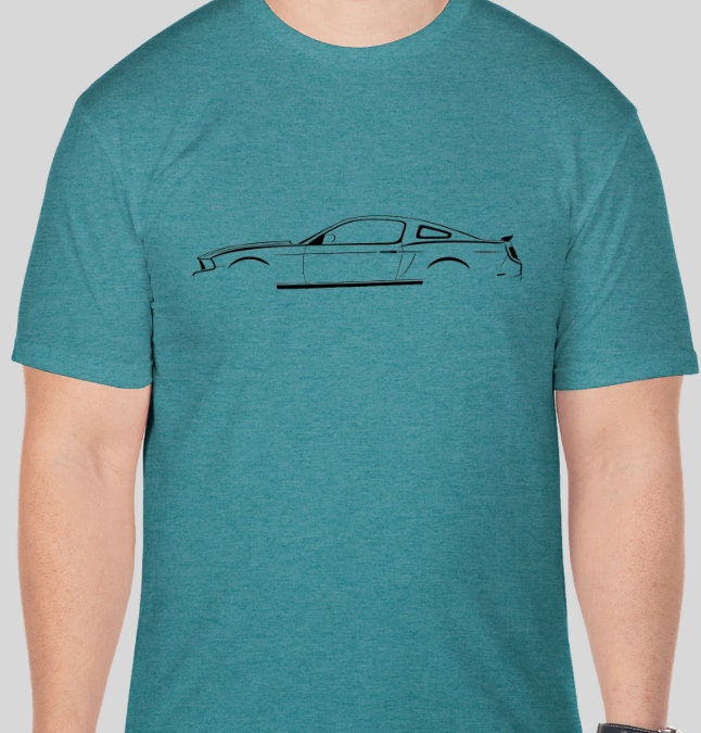 S197 Mustang Silhouette T Shirt CHOOSE Your COLOR Black Design - Etsy