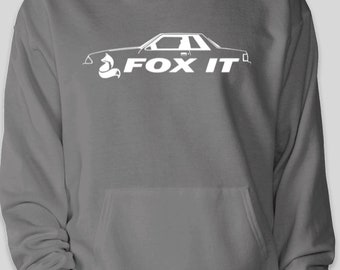 CHAMPION Brand Ford Mustang Coupe "FOX IT" Hoodie Choose Design Color