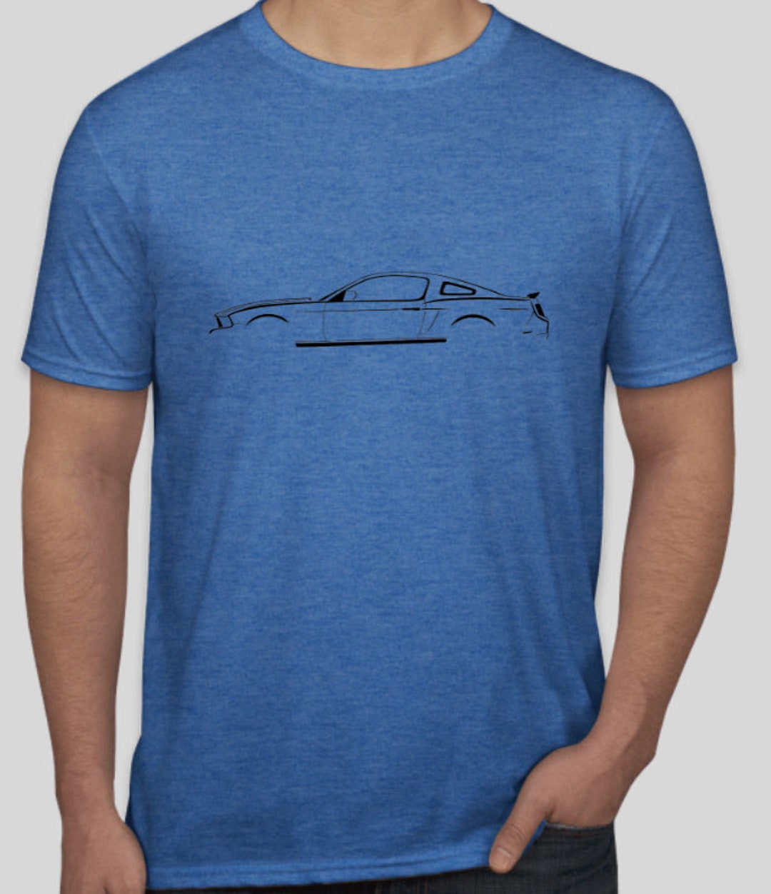 S197 Mustang Silhouette T Shirt CHOOSE Your COLOR Black Design - Etsy