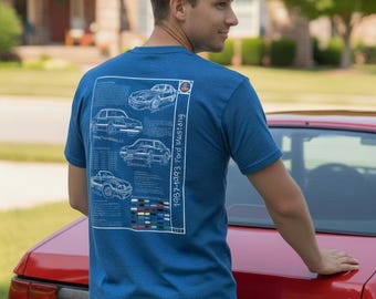 Blueprint Of A Legend 5.0 Foxbody 1987-1993 Mustang Premium T-Shirt
