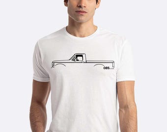 Ford Old Body Style Truck Silhouette T Shirt -CHOOSE your COLOR BLACK Design