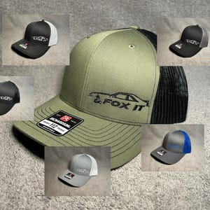 Ford Mustang (6 HAT Color Options) Fox Body Hatchback "FOX IT" Mesh SnapBack Hat
