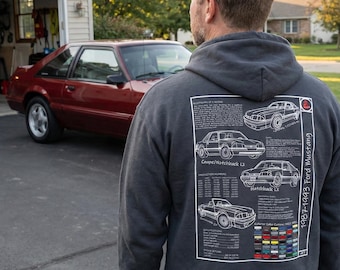 FOXBODY Blueprints Of A Legend Hoodie (3 Color Options)