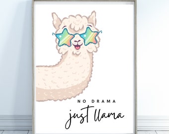 No Drama, Just Llama Poster