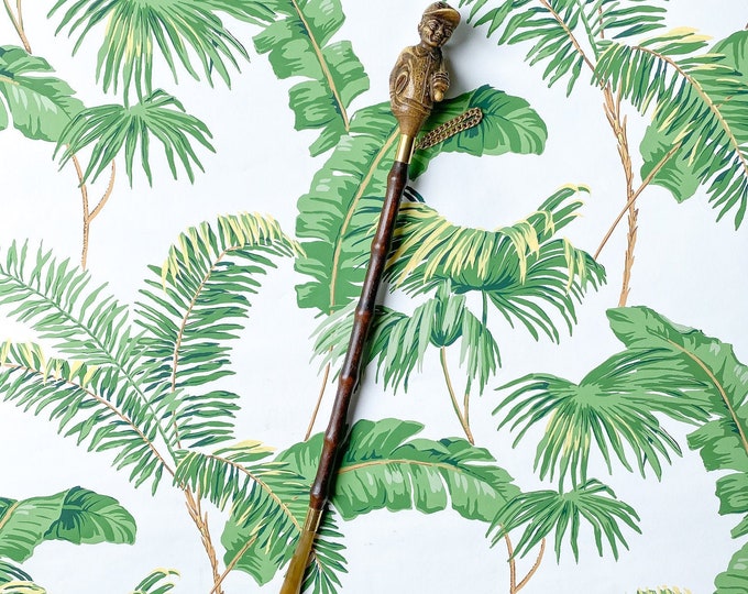 Vintage Bamboo Baseball Player Long Reach Shoehorn Made in Italy Father