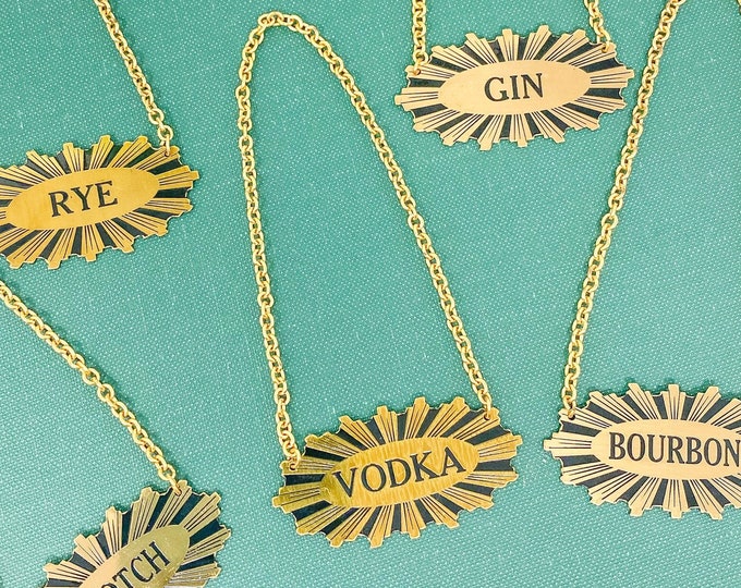 Vintage Art Deco Decanter Tags Bar Cart Decor Etsy