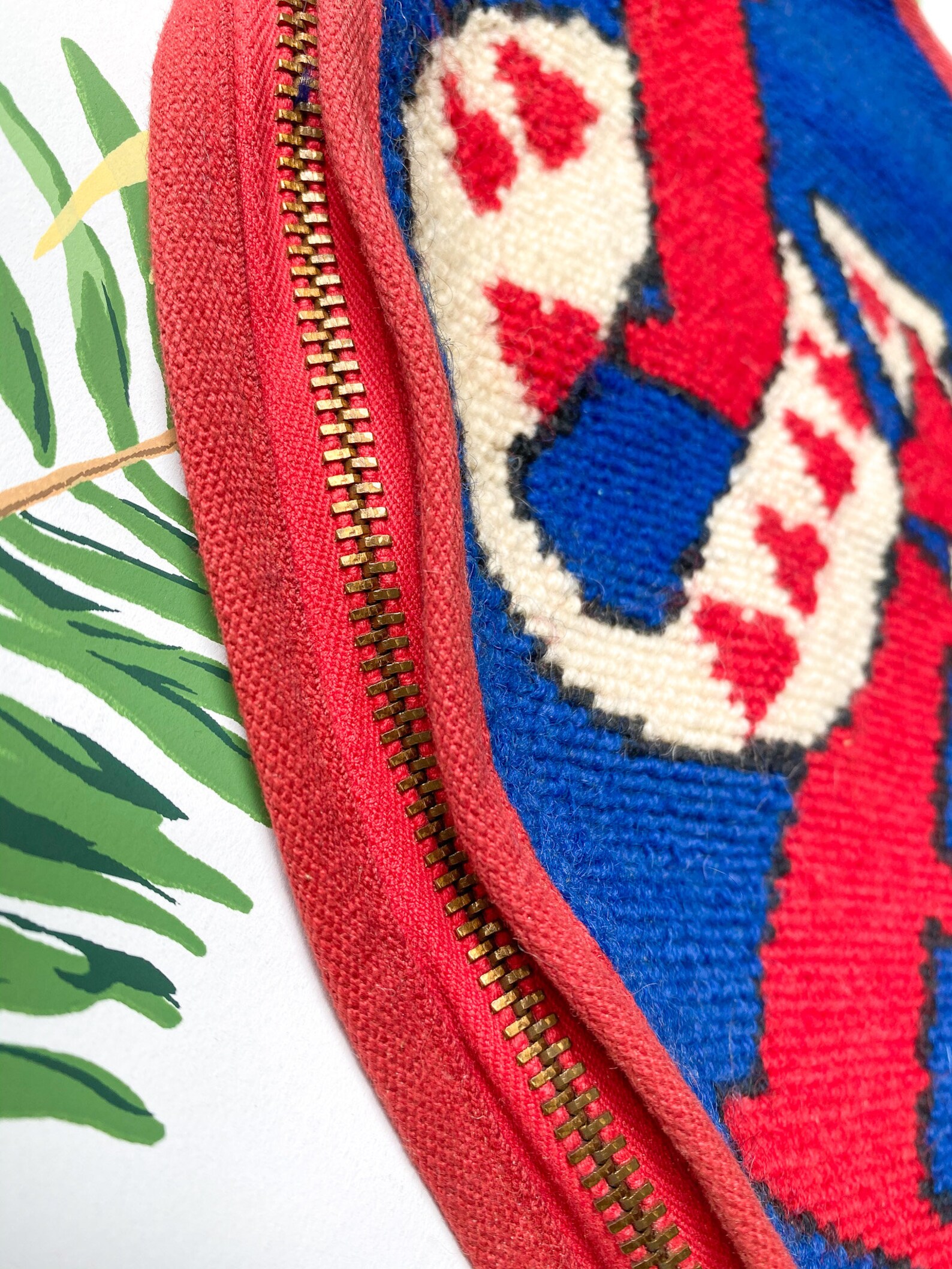 Vintage Needlepoint Handmade Tennis Racket Cover Etsy