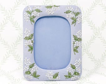 Hydrangea Beaded Picture Frame, 4x6&quot; and 5x7&quot;