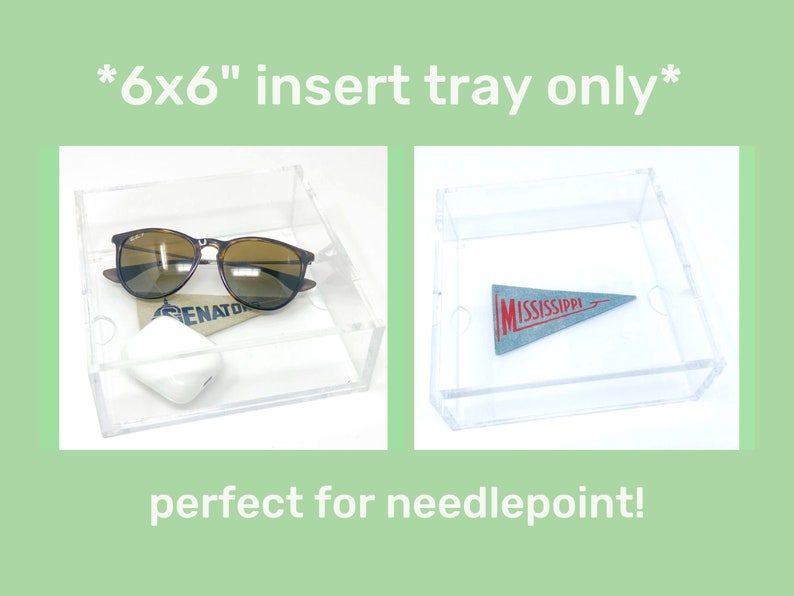 6x6 Needlepoint Acrylic Insert Tray Self-finishing - Etsy