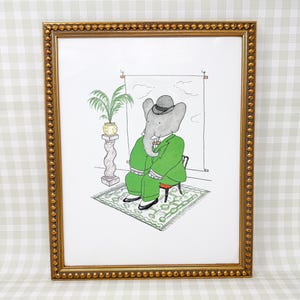 Babar Tennis Print - Etsy