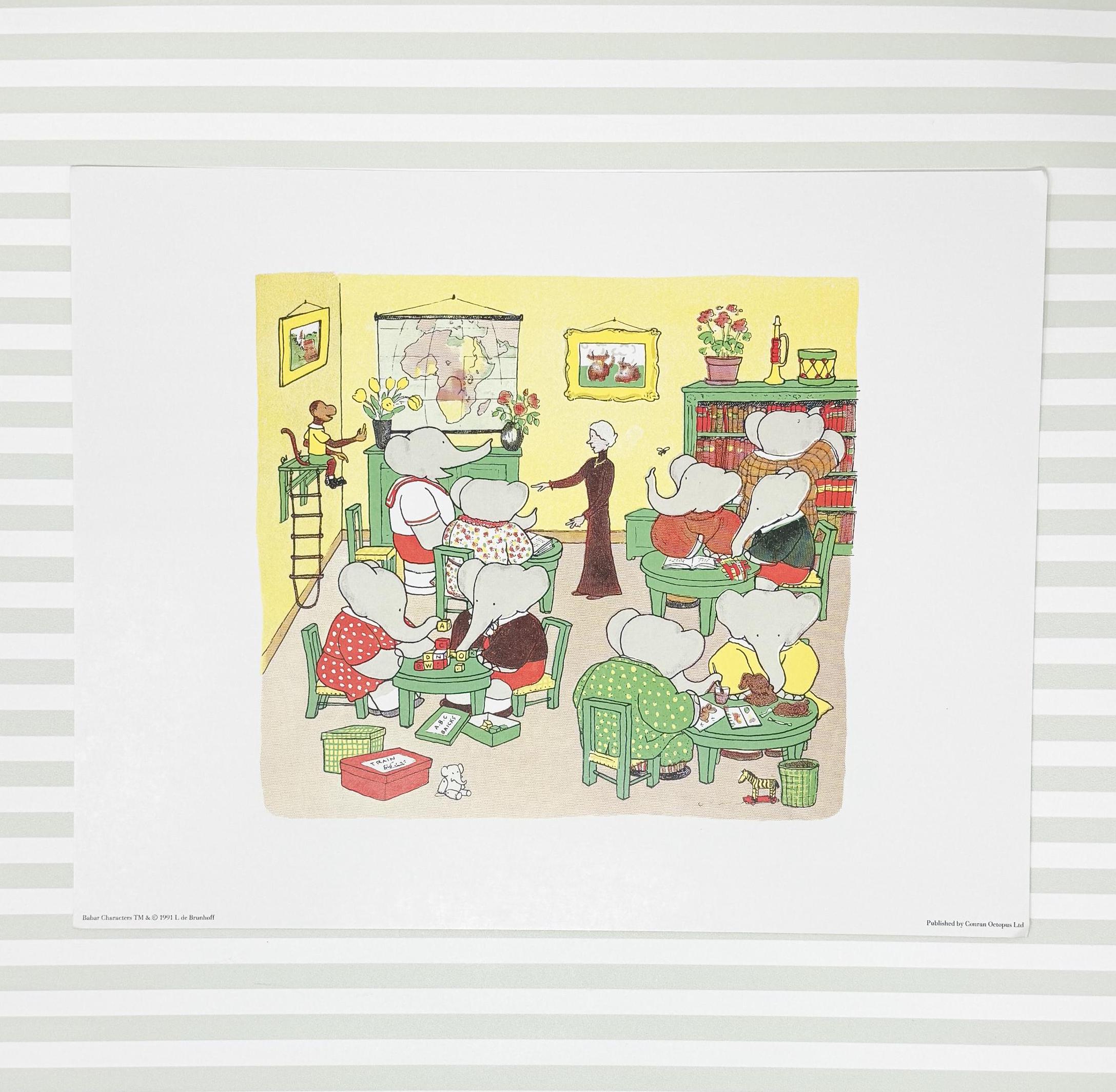 Babar en Tennis 1990年 ブリュノフ アートポスター Tennis Babar Poster – Poster Room