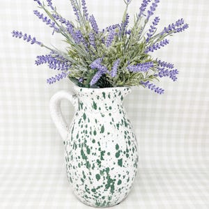 Green Splatterware Terracotta Pitcher