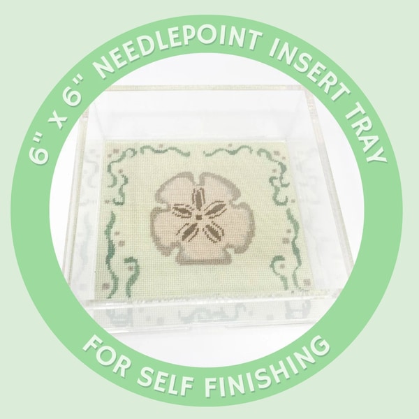 6x6" Needlepoint Acrylic Insert Tray - Self-Finishing