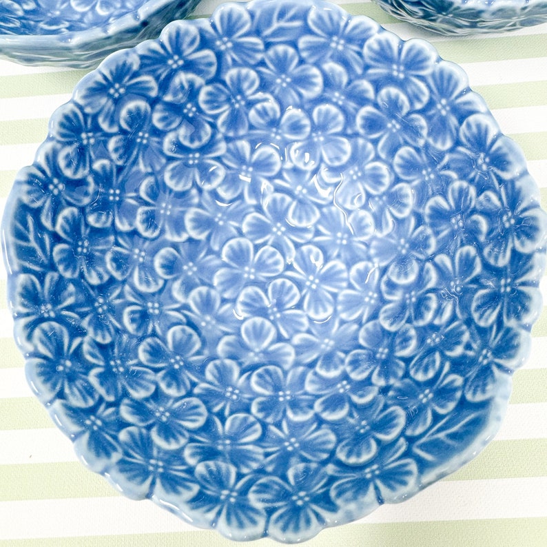 Set of 3 Blue Hydrangea Tidbit Bowls image 4