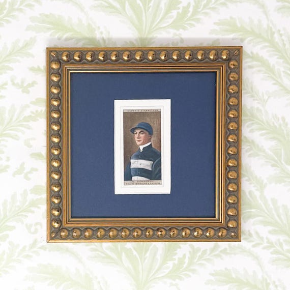 jockey cigarette cards Framed Antique Jockey Horse Cigarette Card C. 1927, S. Donoghue