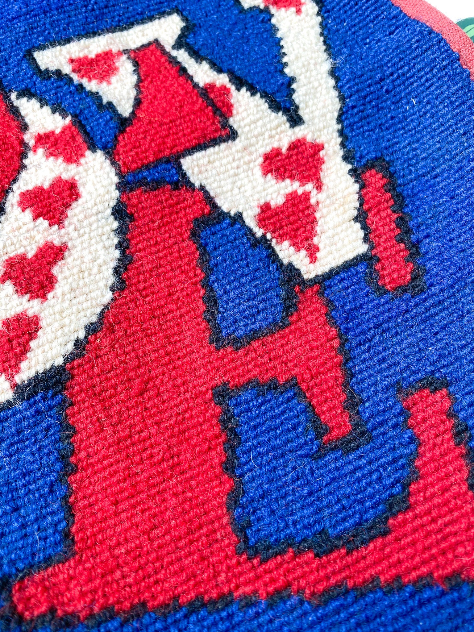 Vintage Needlepoint Handmade Tennis Racket Cover Etsy