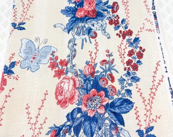 Vintage Riverdale Chintz Cotton Fabric Remnant