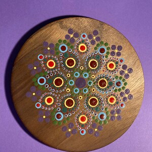 LYDIA Hand Painted Dot Mandala Disc