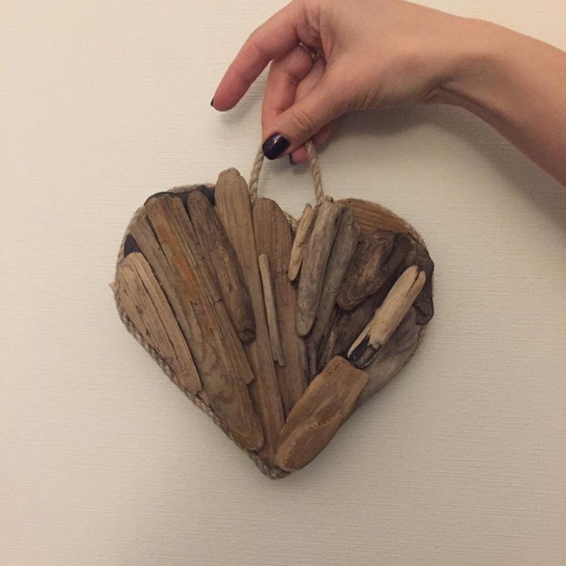 Driftwood Wall Art Wood Decor Heart Shaped Ornament Wedding Etsy