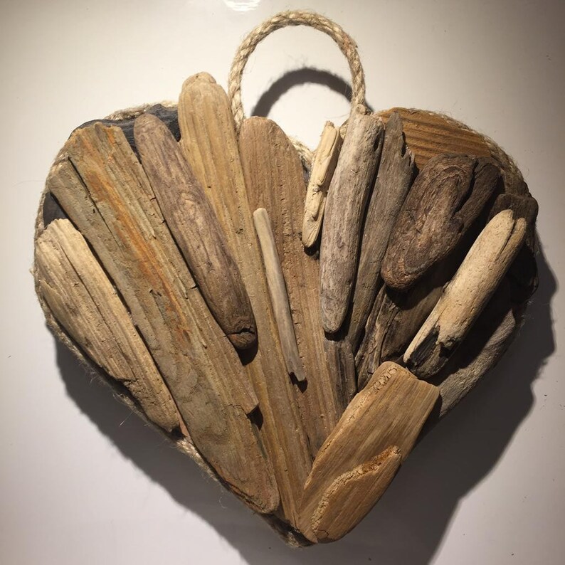 Driftwood Wall Art Wood Decor Heart Shaped Ornament Wedding Etsy