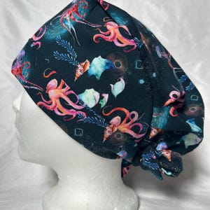 Chapeau Octopus Squid Scrub : style lutin plissé pour femme