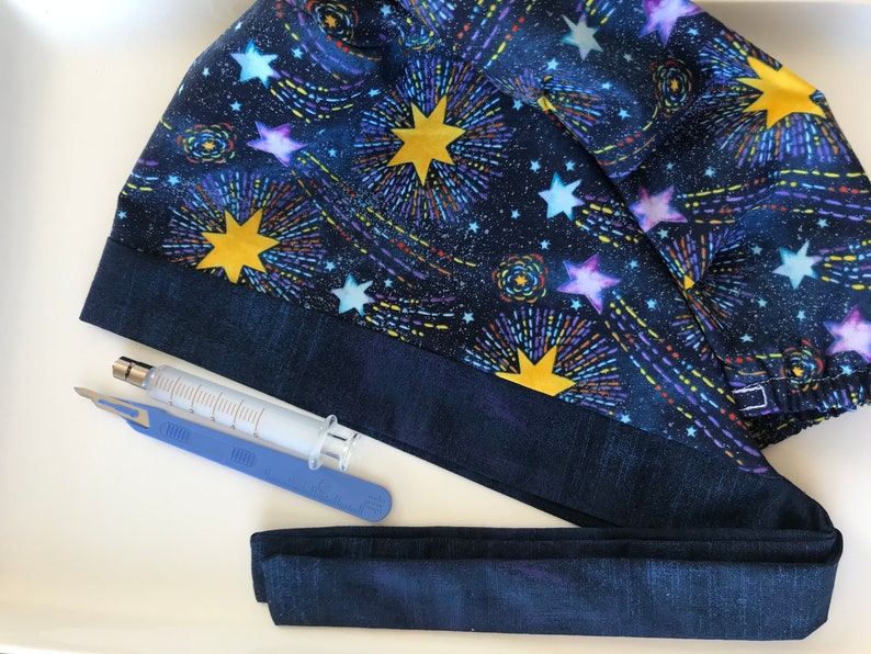Galaxy Scrub cap Star Scrub cap Horoscope scrub hat star scrub hat moon scrub hat the scrub locker