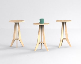 Three Legged Side Table - 18MM Plywood - CNC DXF
