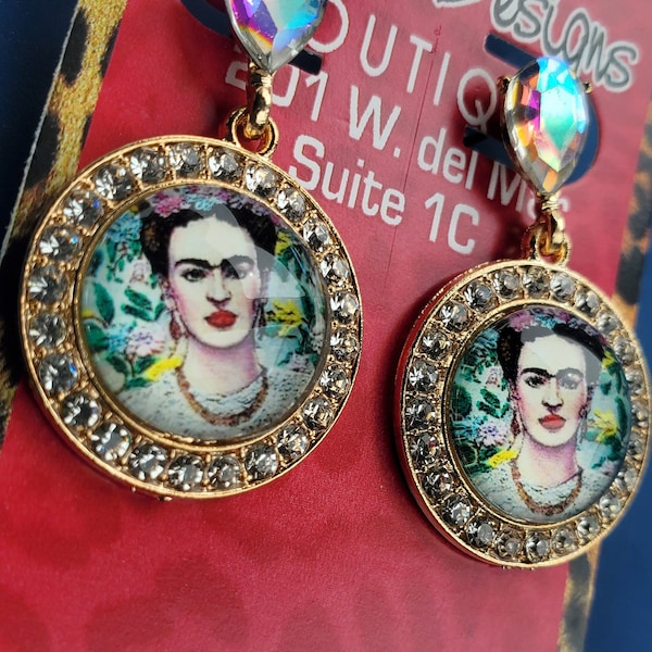 Frida Kahlo Round Colorful Earrings