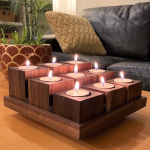 Candle Holder Centerpiece - Choice of Wood