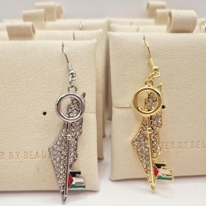 Watermelon Earrings, Statement Earrings, Palestine themed Earrings. Palestine jewellery. Keffiyeh Earrings.