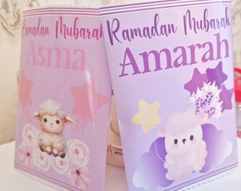 Sachets de friandises pour le ramadan. Cadeaux personnalisés du ramadan et de l'Aïd, faveurs du ramadan, friandises croustillantes.